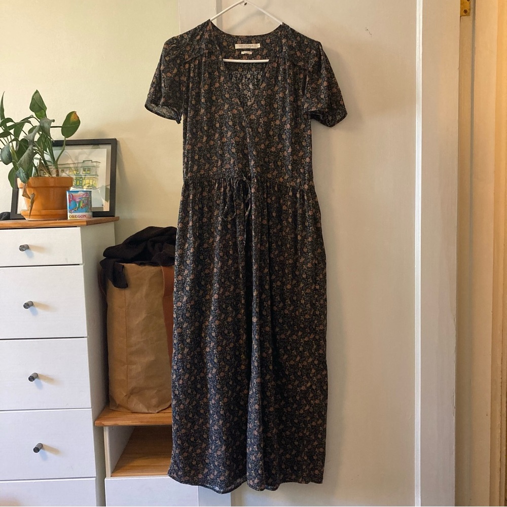 Christy Dawn the Dawn dress in black cosmos floral - Farm to Closet